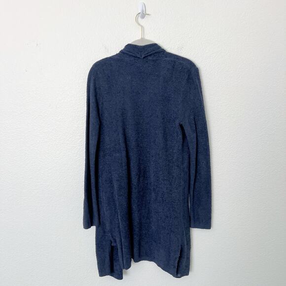 [Barefoot Dreams] Navy Blue Bamboo Chic Lite Knit Open Front Cardigan Sz Small S - Picture 2 of 9